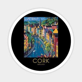 A Pop Art Travel Print of Cork - Ireland Magnet